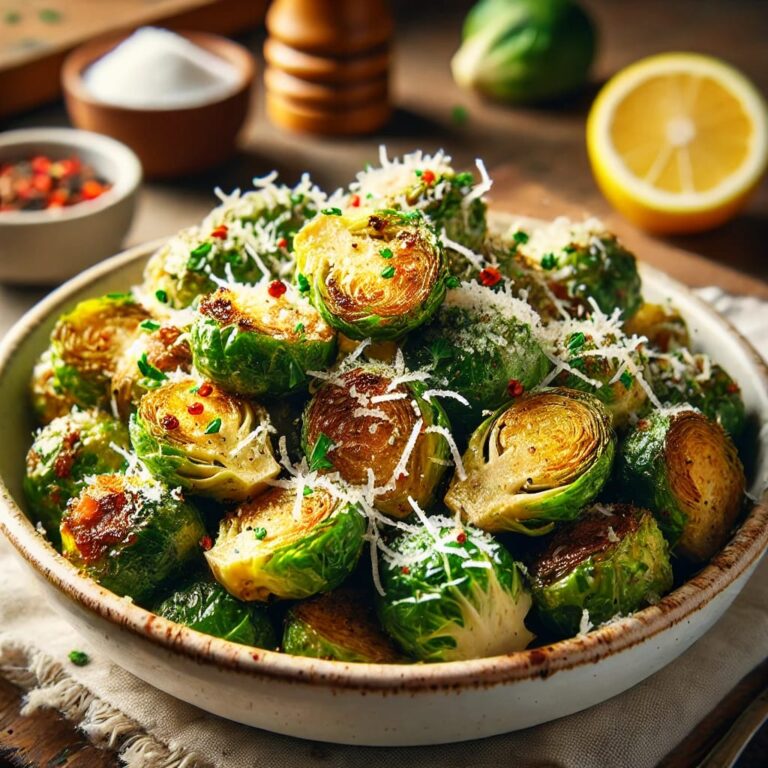 Air Fryer Garlic Parmesan Brussels Sprouts